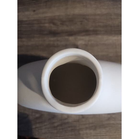 Zen Office Nordic Modern Scandi Vase Faux Stone Donut Flower Home Living Room - Picture 4 of 4